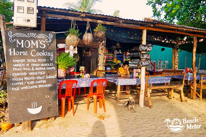 Local restaurant at M'Pay Bay Village, Koh Rong Samloem, Cambodia. © Beachmeter.com